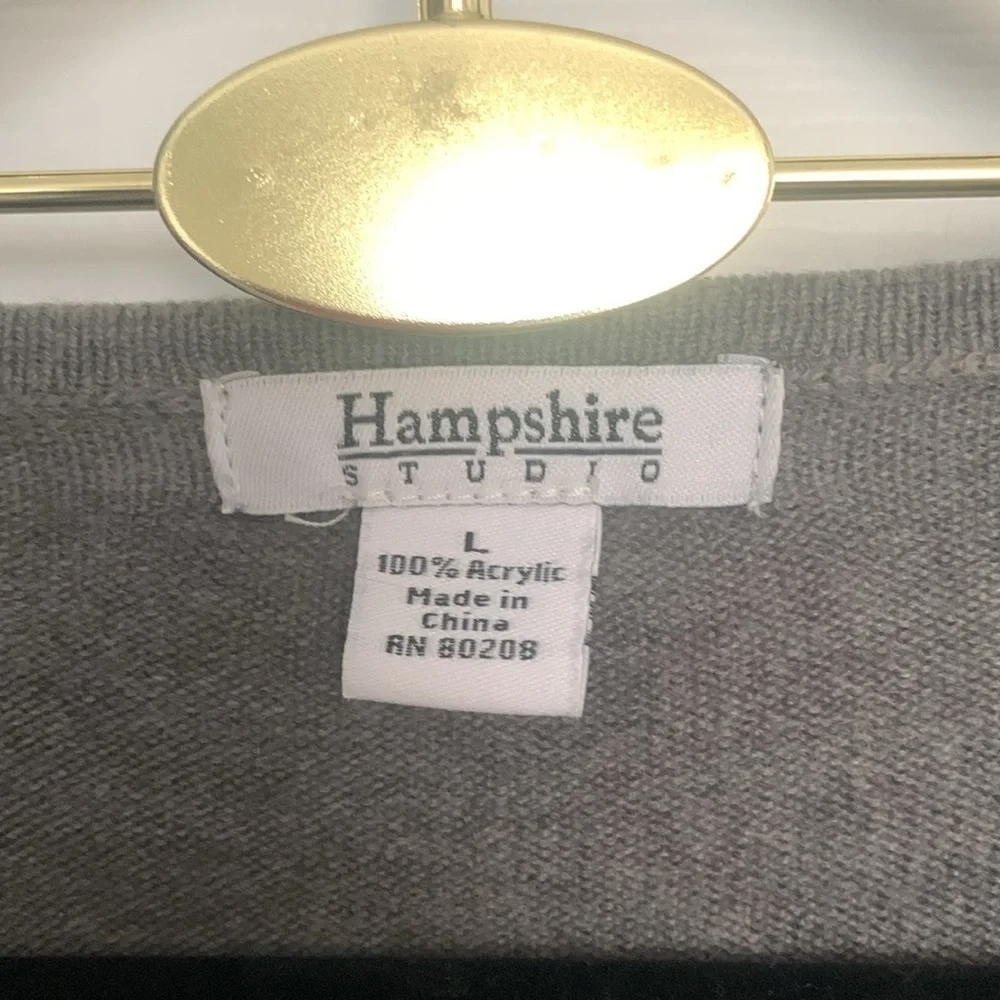 Hampshire Studio Gray Sweater Size L